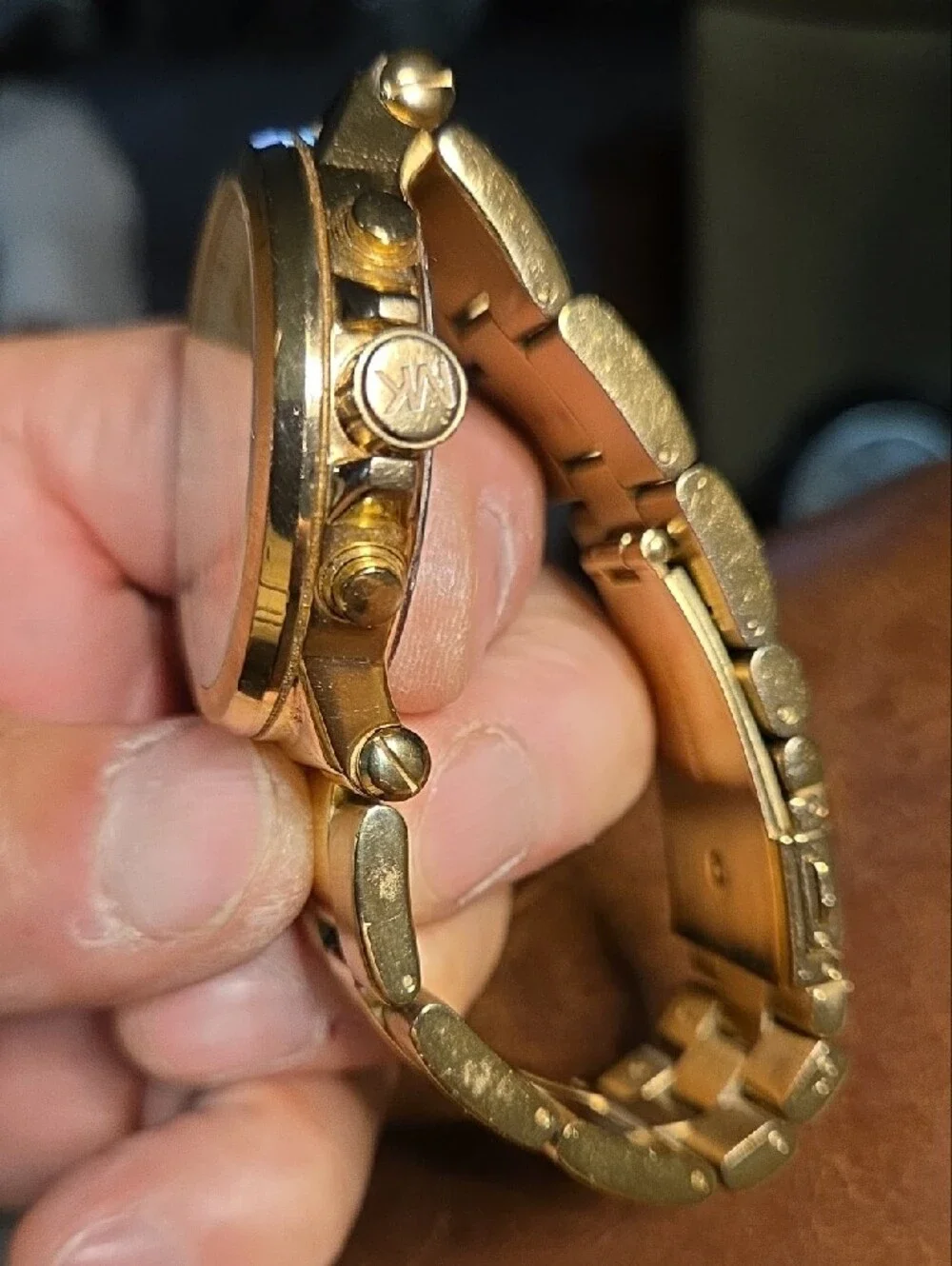 Michael Kors Men's Gold Stainless Steel Chronograph Watch